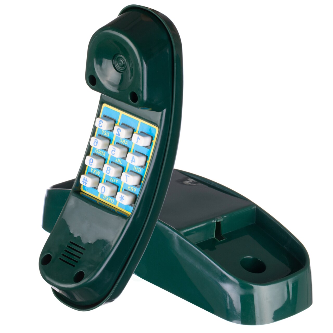 PLAYBERG Plastic Kids Outdoor Gym Playground Playhouse Toy Phone Set Green Swing Set Accessories Cordless Play Telephone